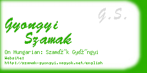 gyongyi szamak business card